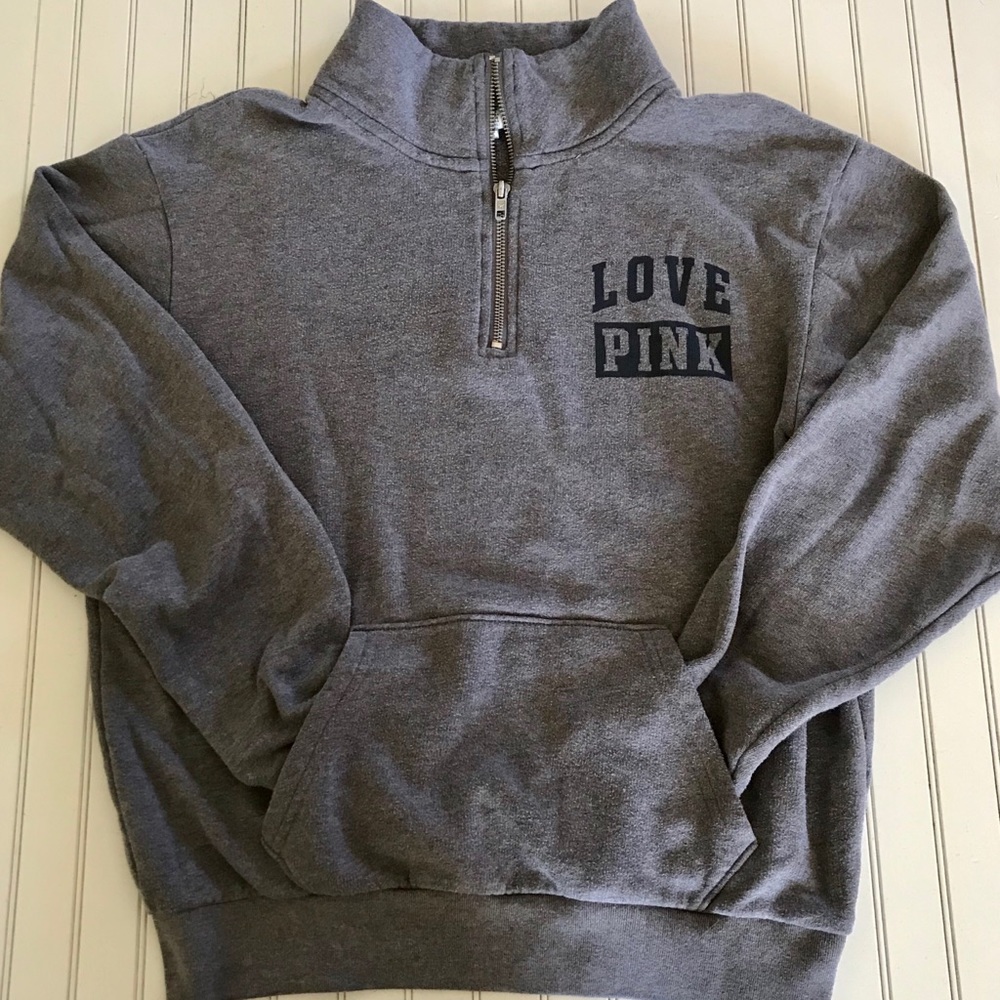 PINK Victoria’s Secret 1/4 Zip Sweatshirt Size XS